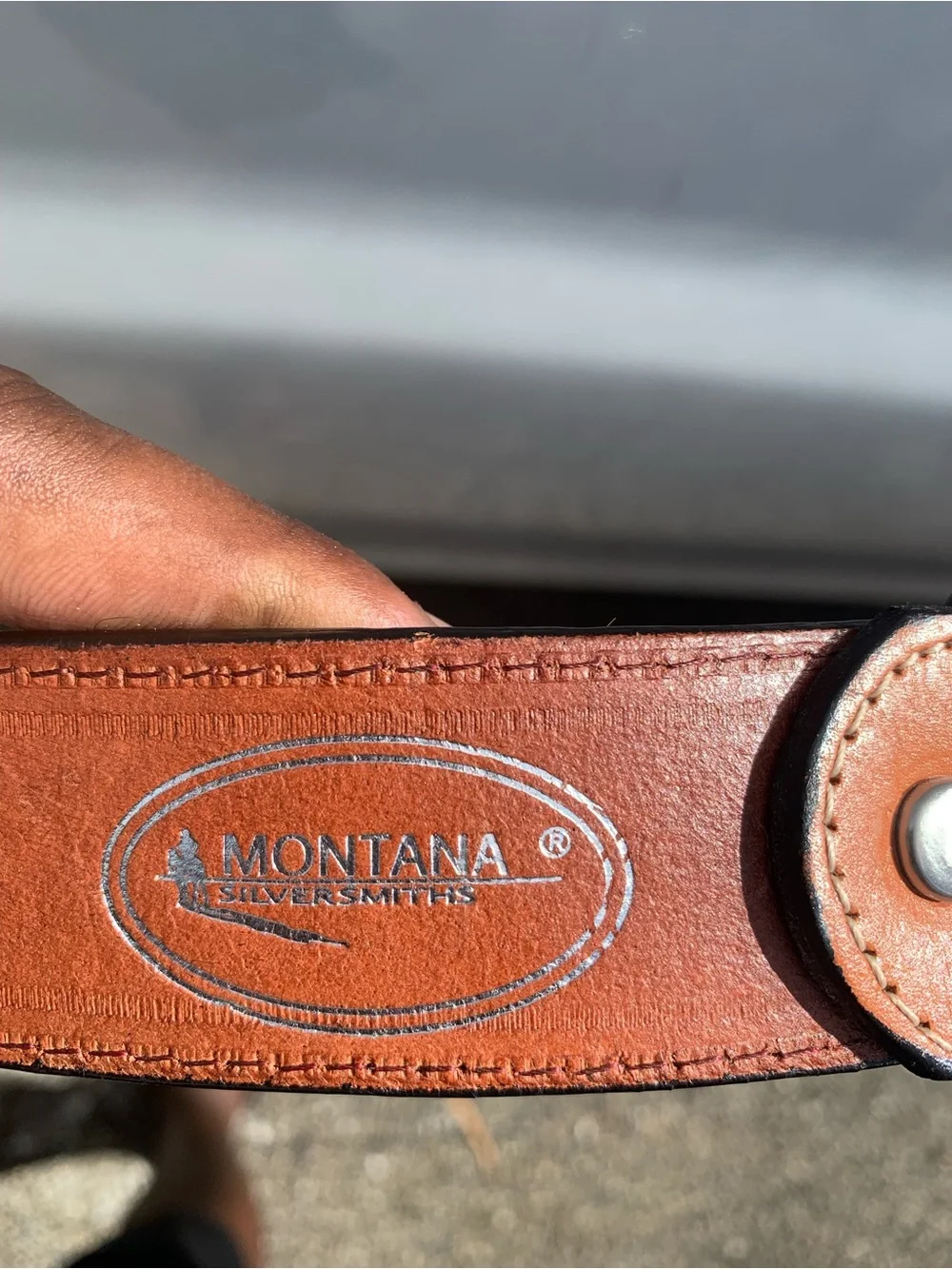Montana Silversmiths Leather Belt - Chestnut Brown